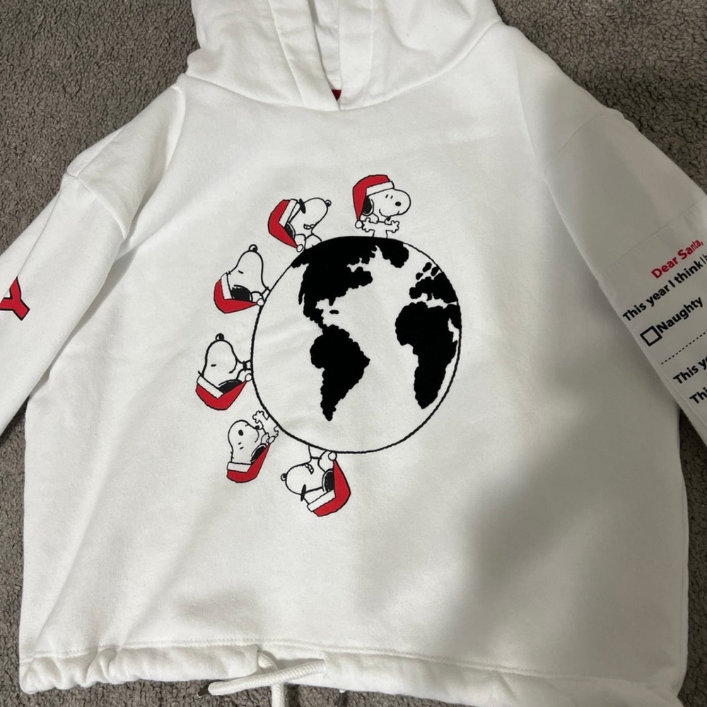 Peanuts Snoopy Cropped Hoodie